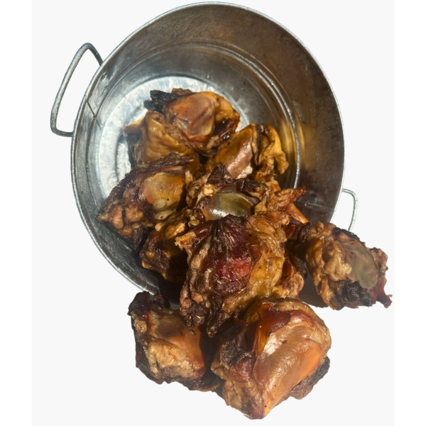 JACK'S PREMIUM Knee Cap Dog Bone - Made in USA All Natural Beef Chew - Long Lasting Meaty Bones for Large Dogs