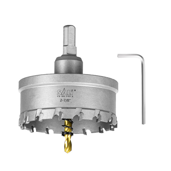 SALI 2-7/8"(73mm) TCT Hole Saw Kit Tungsten Carbide Tipped Hole Saw Drill Bit with Titanium-Plated Pilot Drill bit for Metal, Stainless Steel, Iron, Plastic