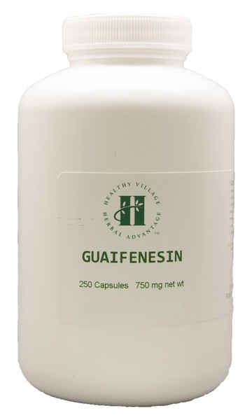 Guaifenesin Capsules 750 mg (250 Capsules) - Pure Guaifenesin No Fillers No Binders Guaifenesin Capsules 750 mg (250 Capsules) - Pure Guaifenesin No Fillers No Binders