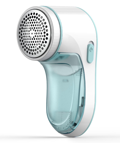 Fabric Shaver, Lint Remover Sweater Shaver, Effectively and Quickly Remove Pills, Lint Shaver with Stainless Steel 3-Leaf Blades and Safety Lock Protection(Green & White)