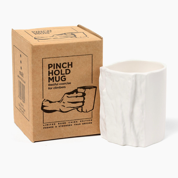 Pinch Hold Mug - Limited Bone China Edition | Climbing Mug | Rock Climber Gift | 12oz