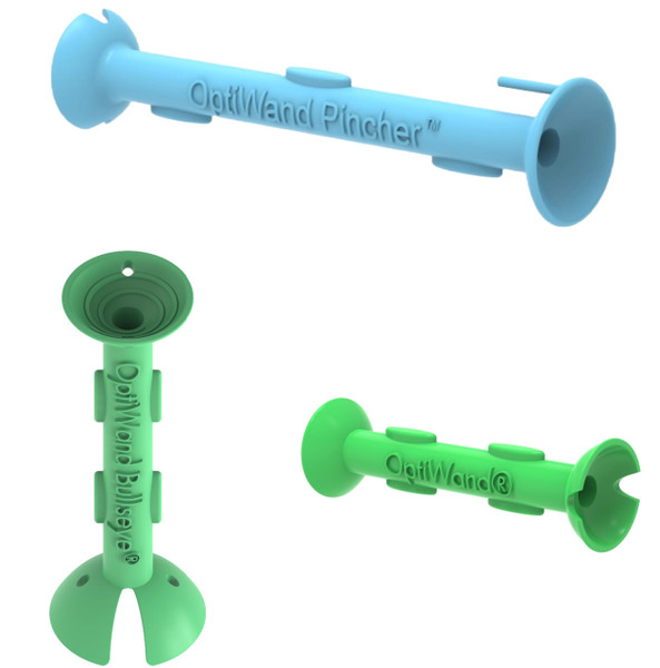 OptiWand Trial Pack Portable Soft Contact Lens Insertion & Removal Tools - Silicone Rubber Eye Lens Inserter & Remover Device with Pincher End & Finger Grips - Safe & Easy to Use