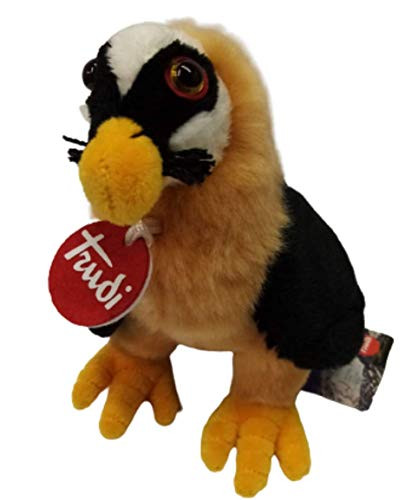Trudi no Gipeto Deluxe Trudi | Bearded Gipeto Vulture Plush Toy Trudino Park Collection. Trudino Plush Christmas Gift, Rapacious Night Animals | 10 x 17 x 19 cm Size XS | Stelvio Park Collection |