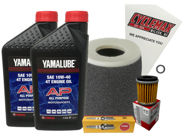 Cyclemax OEM Standard Tune-Up Kit compatible with 2009-2025 Yamaha YFZ450R with Spark Plug