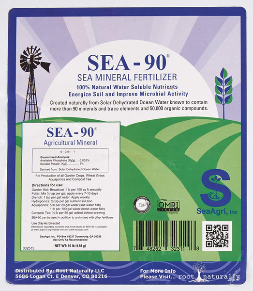 Sea Mineral Fertilizer - Contains More Than 90 Minerals and Trace Elements - 8 oz pack