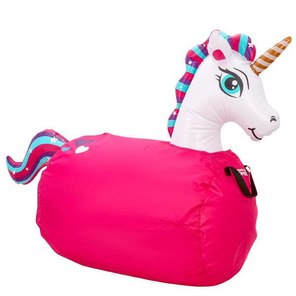 Waddle Large Inflatable Bouncy Hopper - Ride On, Indoor, Outdoor Toys, Bouncy Horse, Toys for Girls and Boys, Durable, Unicorn Toys for Girls, Kids, Adult Toys, Up to 250lbs, Ages 5 and Up (Unicorn)