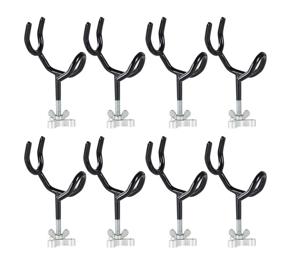 weyleity Fishing Rod Holders for Boat 8Pcs of 20 Degree 4 Inch Sure Grip Steel Rod Boat Holder Fishing Rod Holder with Mounting Base Boat Rod Holders for Fishing