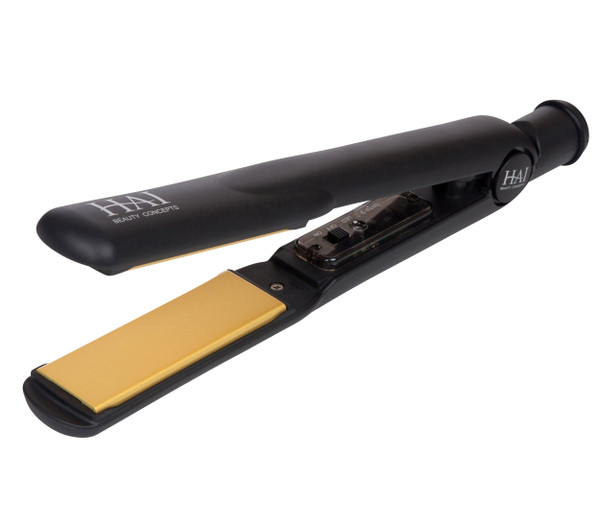 HAI Beauty Concepts Convertible Flat Iron for Women, Professional Ceramic Fast Heating Hair Flat Iron with 5 Temperature Levels - Best Hair Straightener for All Hair Types - Gold