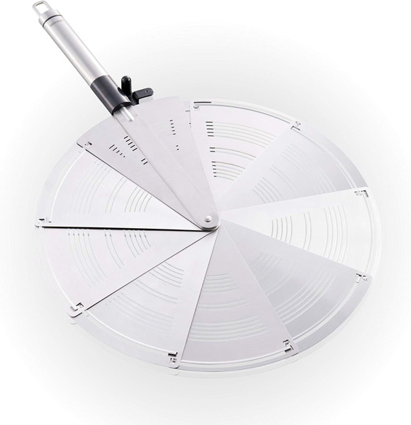 Leifheit Foldable Splashguard of Stainless Steel, Silver