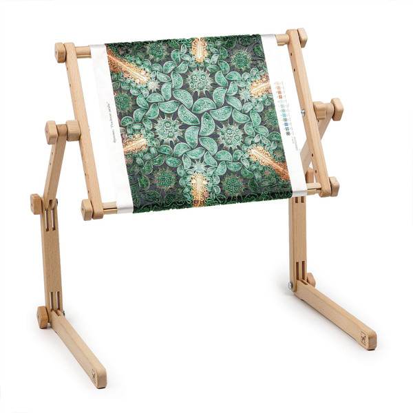 Needlework Table and Lap Hands-Free Stand with Adjustable Frame Made of Organic Beech Wood Tapestry Cross Stitch Embroidery Frame Holder (25x32 cm (9.8" х 12.5"))