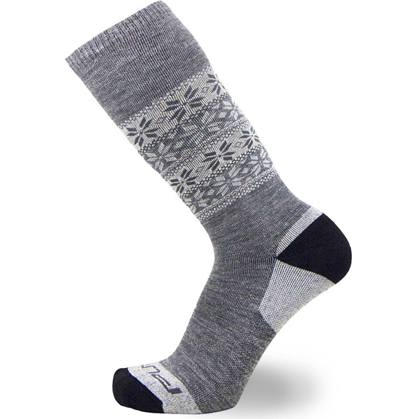 Pure Athlete Kids Alpaca Ski Socks – Warm Wool Ski Sock for Boys and Girls – Skiing, Snowboarding, Cold Weather, Winter (Gray - 1 Pair, XS/S)