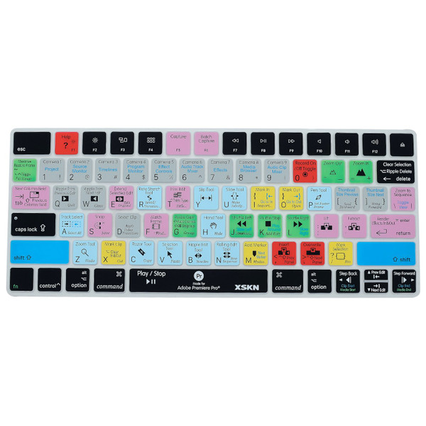 XSKN Magic Keyboard Premiere Pro Shortcuts Silicone Keyboard Cover Skin for 2015 Released Magic Keyboard A1644 MLA22LL/A (US Version)
