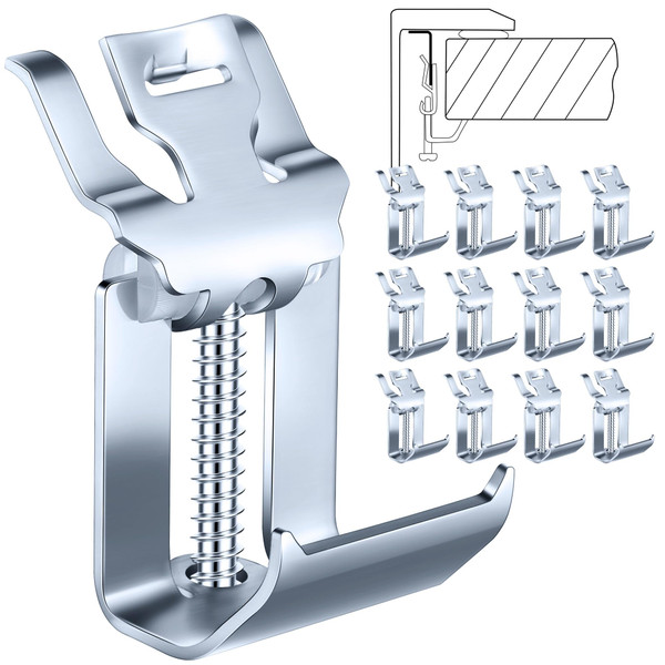 Dreyoo 12 Pack Stainless Steel Sink Clips, Undermount Sink Clips Compatible with Serene Valley Topmount Sink NSA103, Undermount Clips Easy to Install, Rust Resistant Support Hardware