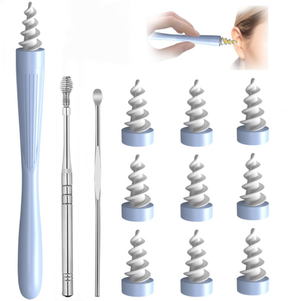 3 in 1 Ear Wax Removal Tool, 2024 Q-Grips Ear Wax Removal Reusable Washable Replacement Soft Silicone Tips for Cleaner Earwax, Ear Wax Removal Kit
