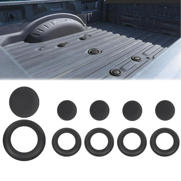 CNNELL 5th Wheel Hitch Puck Cover Plug Trim Ring Kit Compatible with Ford F250 F350 F450 F550 Super Duty Trucks 2011-2023 BC3Z-99000A25-A