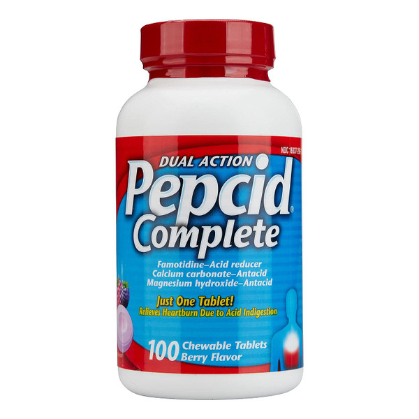 Pepcid Complete Dual Action Chewable Tablets Berry Flavor (100 Count) Pepcid Complete Dual Action Chewable Tablets Berry Flavor (100 Count)