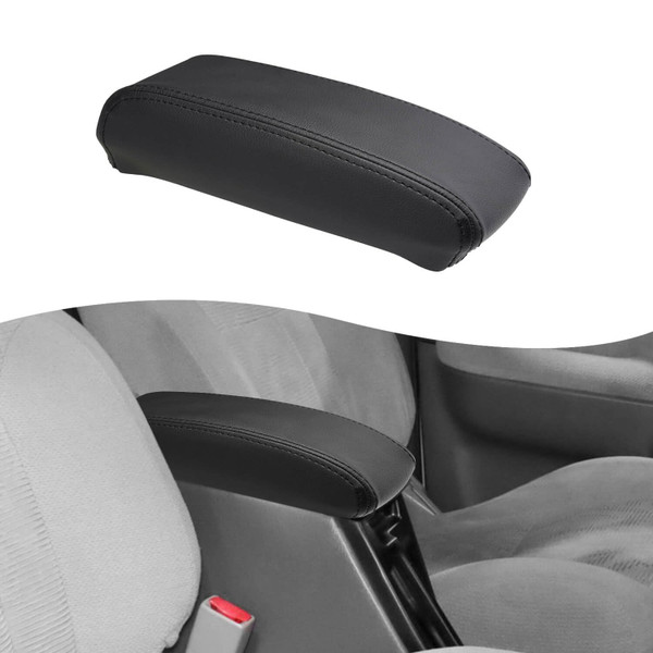 KBH Center Console Armrest Cover Upholstery for 1996 1997 1998 1999 2000 2001 2002 Toyota 4Runner, Vinyl Leather Replacement Covering, Anti-Scratch, Black
