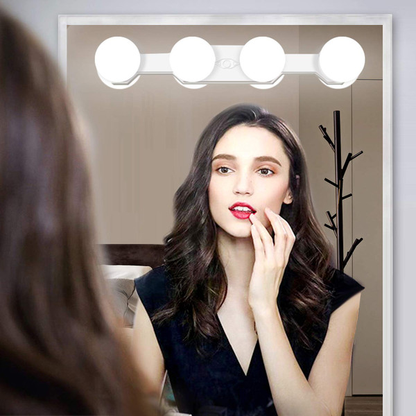 BESTCAN Cordless Rechargeable LED Vanity Mirror Light with Daylight Bulbs for Bathroom Makeup and Dressing Tables