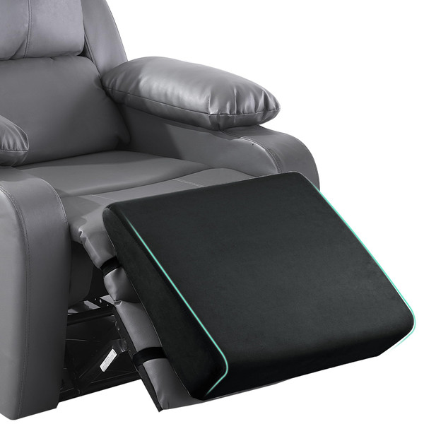 BALAPET Large Recliner Leg Pillow, Memory Foam Recliner Cushion Wedge Shape Recliner Footrest Extender,Leg、Back and Lumbar Support Pillow with Adjustable Elastic Straps(Black)