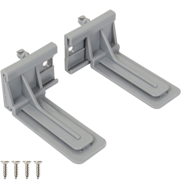 TOUCH Rear Mounting Brackets for Undermount Drawer Slides | 1 Pair (2 Pcs) | Face Frame Cabinet Support Socket for Soft Close Glides | 75 lb Load | Heavy-Duty Plastic – TCH-23104