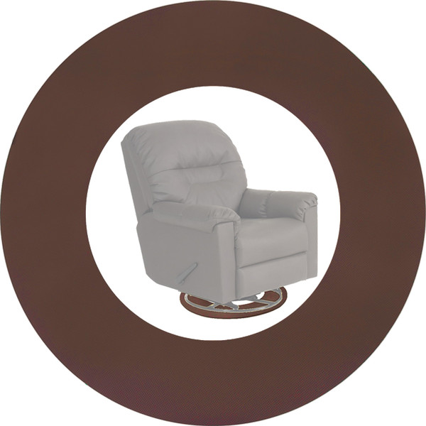 Non Skid Rubber Furniture Pads for Recliners,Furniture Grippers, Gripper Pads,Anti Slide Furniture Pads Hardwood Floor Protector,Fits Recliners,Swivel Chairs,Brown Solid Pad (25.2’’ Outside Diameter)