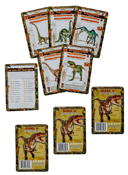 Clade-Gravim Dinosaur Trading Cards for Boys Girls Adults Bundle Series 10 Multi Pack The Small But Mighty Dinos (Three 5 Packs)