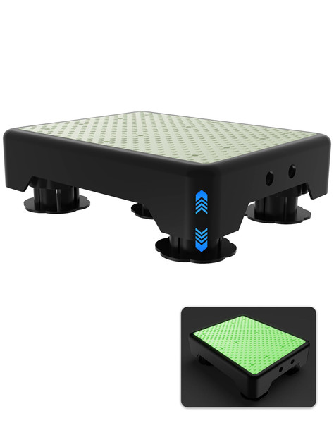 LIFTOZA Adjustable Step Stool for Adults, Noctilucent Bed Step Stools, 600 LBS Capacity Safety Step Platform, Indoor and Outdoor Steps for Seniors, Non-Slip Stepping Stool Elderly Assistance at Night