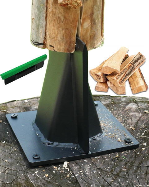 Fletzorb Firewood Kindling Log Splitter Cracker-No Need Axe! Portable Heavy Duty Manual Steel Safety Easy Wedge Wood Cutter Tool(Black Spliter,4.1 lbs)