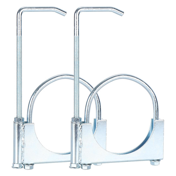 LCGP 4" Universal Exhaust Clamp with Hanger Made of Heavy-Duty Steel Clamp with Rear Muffler Hanger Exhaust Pipe 2PCS
