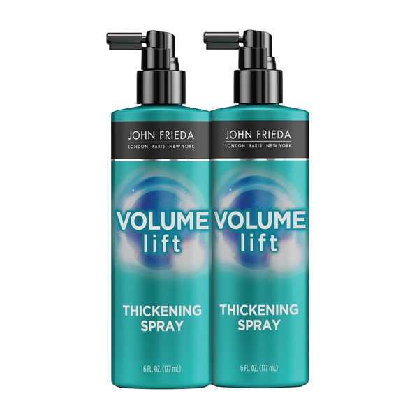 John Frieda Volume Lift Thickening Spray, Volumizing Root Thicking Spray Fine or Flat Hair, Adds Volume and Texture at the Roots, Safe for Color-Treated Hair, 6 Oz, Pack of 2 John Frieda Volume Lift Thickening Spray, Volumizing Root Thicking Spray Fine or Flat Hair, Adds Volume and Texture at the Roots, Safe for Color-Treated Hair, 6 Oz, Pack of 2