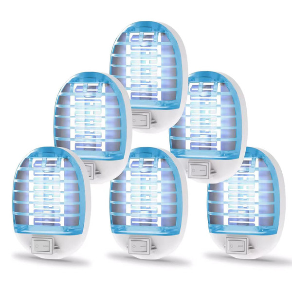 DNFAF Bug Zapper Indoor, Electronic Fly Trap Insect Killer, Mosquitoes Killer Mosquito Zapper with Blue Lights for Living Room, Home, Kitchen, Bedroom, Baby Room, Office(6 Packs) DNFAF Bug Zapper Indoor, Electronic Fly Trap Insect Killer, Mosquitoes Killer Mosquito Zapper with Blue Lights for Living Room, Home, Kitchen, Bedroom, Baby Room, Office(6 Packs)
