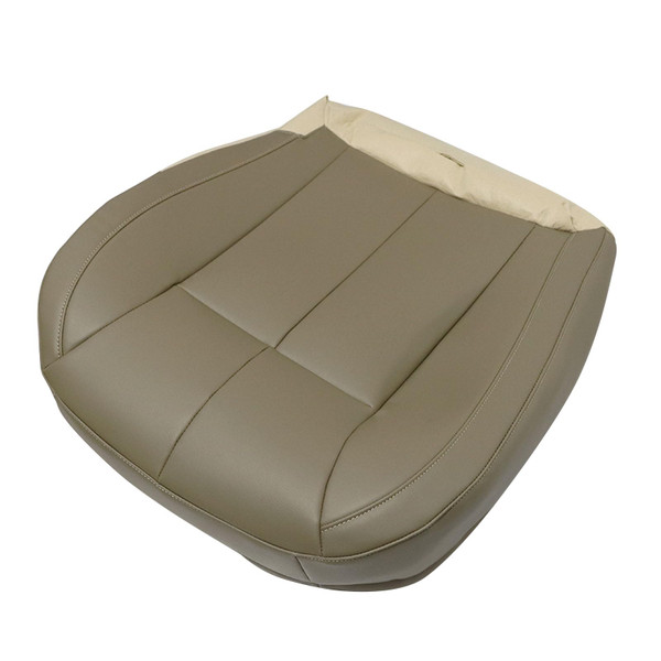 SecosAutoparts Front Driver Side Bottom Replacement Leather Seat Cover Tan Compatible with Jeep Grand Cherokee 1999 2000 2001 2002 2003 2004
