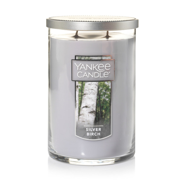 Yankee Candle, Silver Birch Scented Candle, 22oz Large 2-Wick Tumbler with up to 110 Hour Burn Time