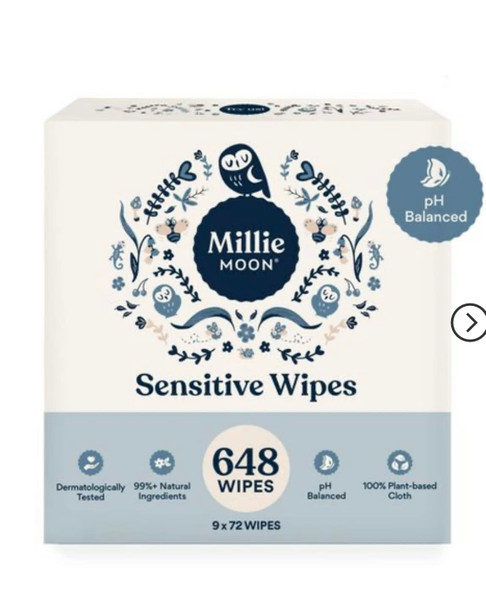 Millie Moon Sensitive Baby Wipes - Plant Based (648)