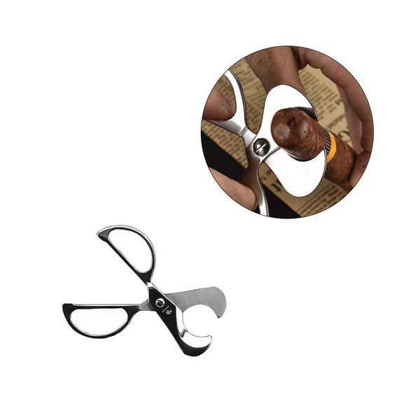 Ximimark Stainless Steel Pocket Cigar Cutter Knife Double Blades Scissors Shears