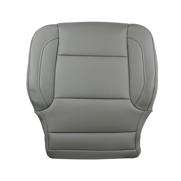 Prefer Warehous Leather Seat Cover, Compatible with 2014-2019 Chevy Silverado LTZ, GMC Sierra 1500 2500 2500HD 3500 3500HD (Gray (no Perforated), Driver Bottom)