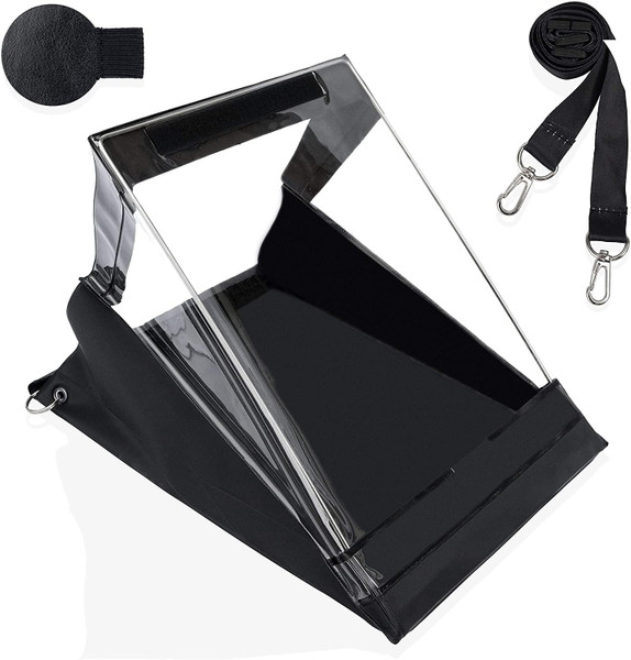 Anchy Waterproof Clipboard PVC A4 Portrait Black Weatherwriter Cover Folder Case Storage with Double Clip Staples Paper Protect Complete with Lanyard and Pen-Loop