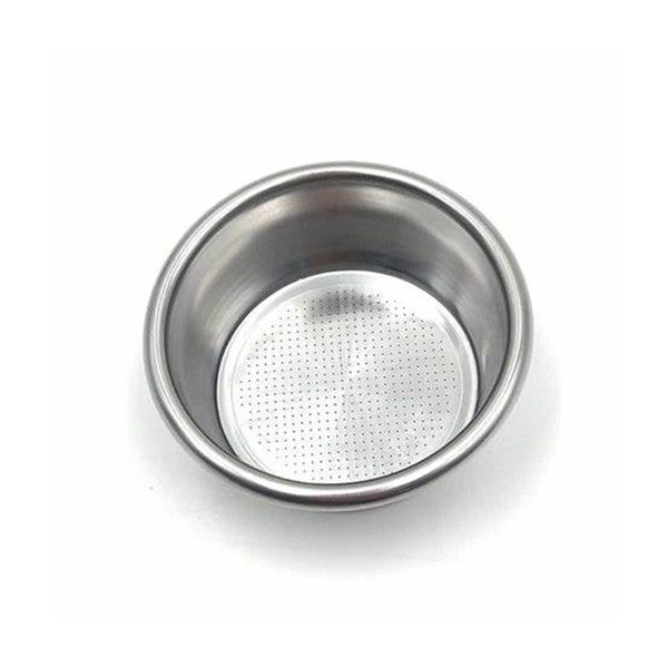 51mm Stainless Steel Coffee Filter - Stainless Steel Handle Coffee Filter Basket, Compatible with Coffee Machine Portafilter (Double Cup)