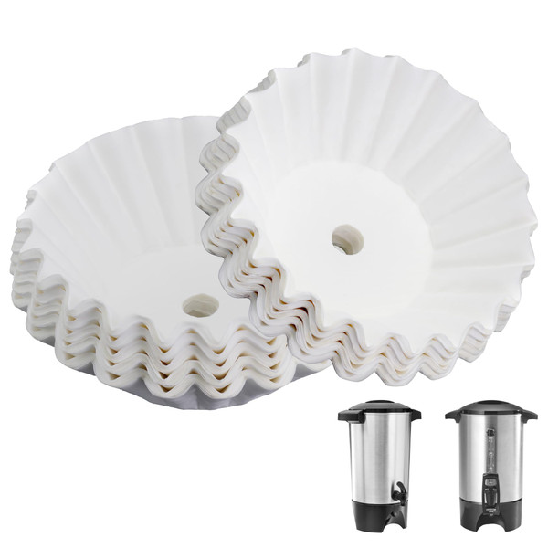 Paper Coffee Filters Compatible with Hamilton Beach Coffee Maker, 100 Pcs White Perforated Disposable Filters for Hamilton Beach 45 Cup