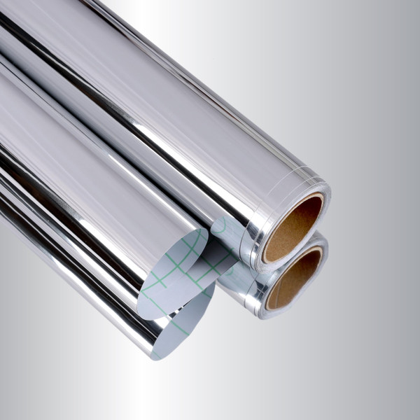 EaseStick Glossy Silver Metallic Vinyl Wallpaper Peel and Stick Reflective Non Glass Mirror Stickers 15.7"x160" Flexible Mirror Sheet Adhesive Vinyl Silver Chrome Wall Decor for Kitchen Cabinet Crafts