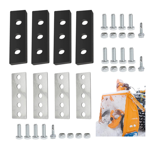 JomGorg 1/4inch Snow Blower Rubber Blade Impeller Modification Kit 4 Blade for 2-Stage Snow Blower
