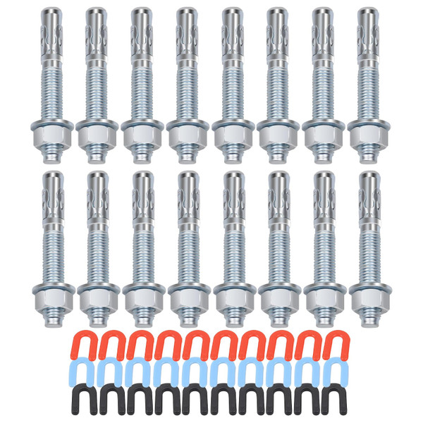 Aomitop Lift Install Kit, Car Lift Installation Install Kit,(16Pcs 3/4" x 5.5" Wedge Anchor Bolts)