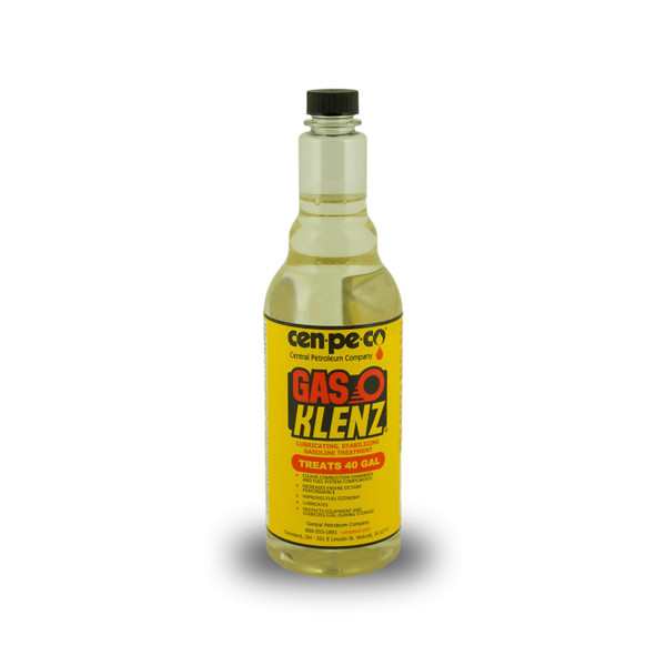 Cen-Pe-Co Gas O Klenz Gasoline Treatment | Fuel System Cleaner | Cleans Combustion Chambers & Fuel Injectors | Lubricates | Treats 40 Gallons | (16 Ounces)