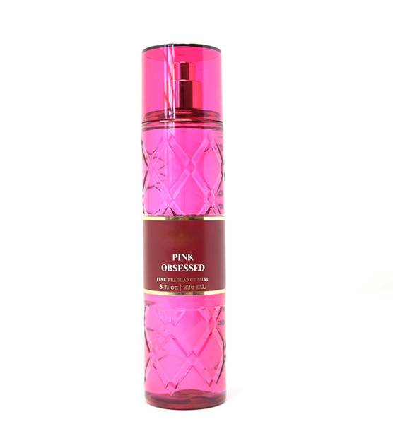 Pink Obsessed Fine Fragrance Mist 8 fl oz / 236 mL Bath and Body Fragrance notes: blushing jasmine, cashmere praline and vanilla bourbon