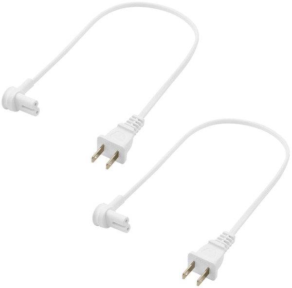 Vebner 2-Pack - Extra Short Power Cords Compatible with Sonos Era 100 and Era 300 Speakers (White - 19.5 Inches)