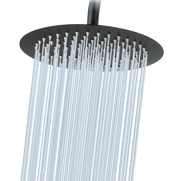 NearMoon Rain Shower Head, Ultra-Thin Design-Pressure Boosting, Awesome Some Experience, High Flow Stainless Steel Rainfall Head (10 Inch, Matte Black)