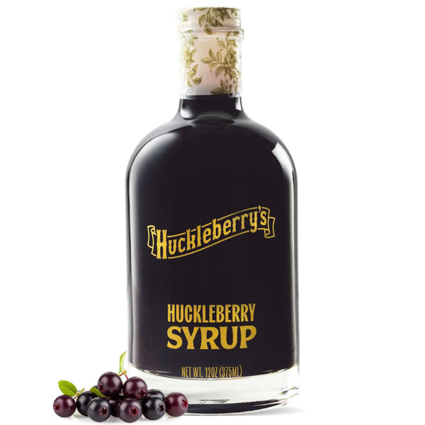 Huckleberry Syrup - Premium Breakfast made with real wild huckleberries & blueberries - Perfect Holiday Gift for Foodies, Chefs & Breakfast Lovers