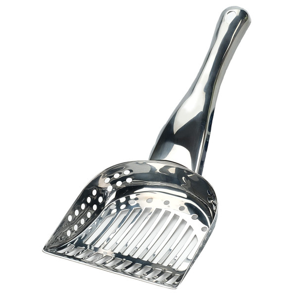 RSVP International Endurance Collection Stainless Steel Kitty Litter Scoop, 4.75x2.5x11.25"