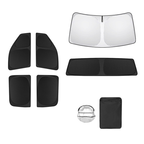 SHINELINERS 6pcs Car Window Shades for Dodge RAM 2500 3500 2010-2025 Accessories,Windshield Side Rear Full Sunshade,Sun Visor UV Blocking, Privacy Protection and Blackout for Camping Outdoor