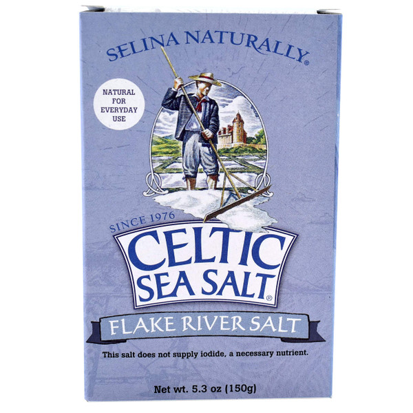 Celtic Sea Salt Flake Salt 5.3 Oz (150 G), Natural, Handcrafted, Gourmet, Salt Flakes, Salty, 5.3 Oz (Pack of 1)